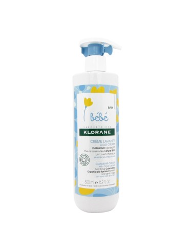 Klorane Bébé Crema de Limpieza con Cold Cream 500ml