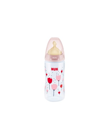 Botella Indicadora de Temperatura de Látex First Choice NUK 6 + M L 300ml