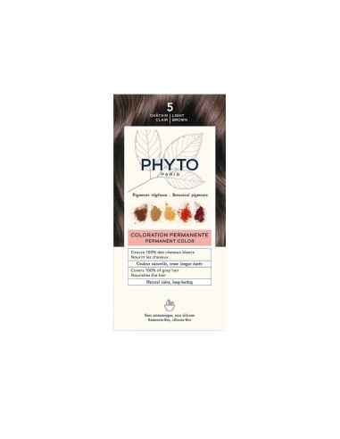 Phyto Color Colorante Permanente con Pigmentos Vegetales 5 Castaño Claro