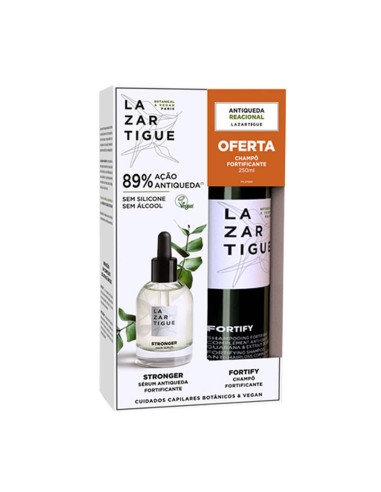 Lazartigue Coffret HERMENTE PELO SÉRUM FORTYYER 50ml + Fortify Fortification Champú Complemento Antiqueda 250ml