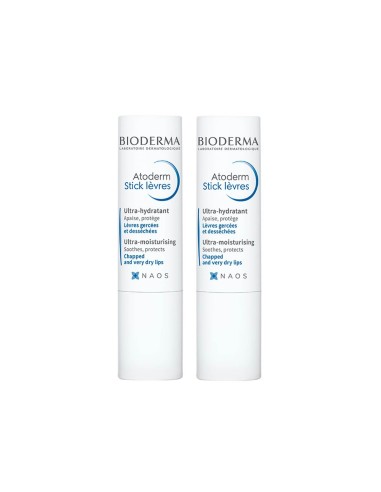 Bioderma Pack Atoderm Lips Stick Humeurizer 2x4g