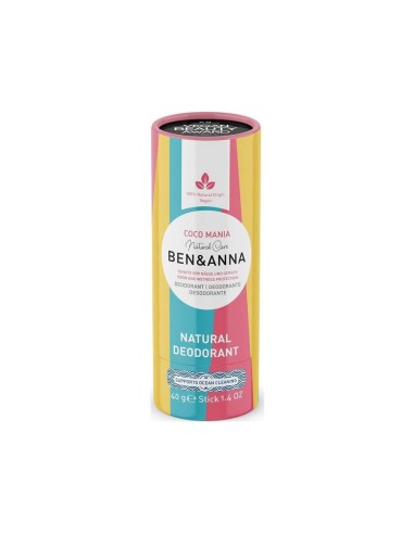 Ben Anna Desodorante Natural Coco Mania Tubo de Papel  40g