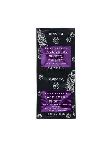 Apivita Express Beauty Face Scrub Bilberry 2x8ml