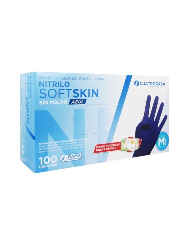 Guantes de nitrilo azul SoftSkin talla M x100 unidades