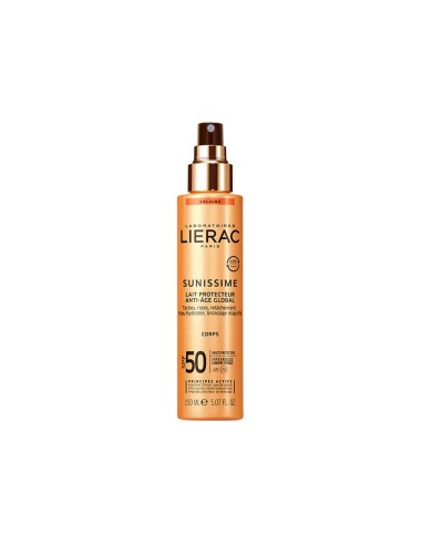 Lierac Sunissime Leche Protectora Anti-Envejecimiento Global SPF50 Body 150ml