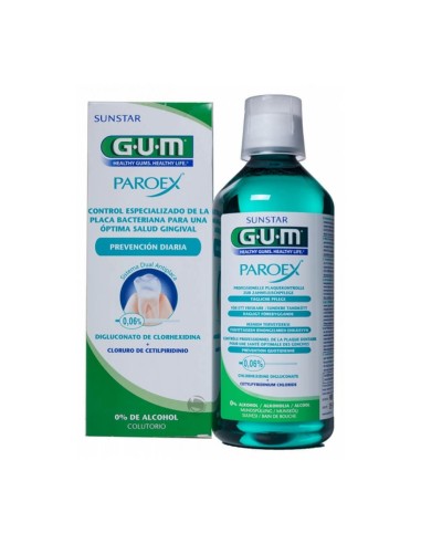 Prevención de enjuague bucal Goma Paroex 500ml