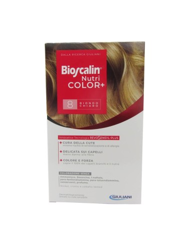 Bioscalin NutriColour Coloración Permanente 8 Rubio Claro