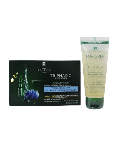 René Futerer Triphasic Reacional Ampollas 12 Unidades y Thiphasic Champú 100ml