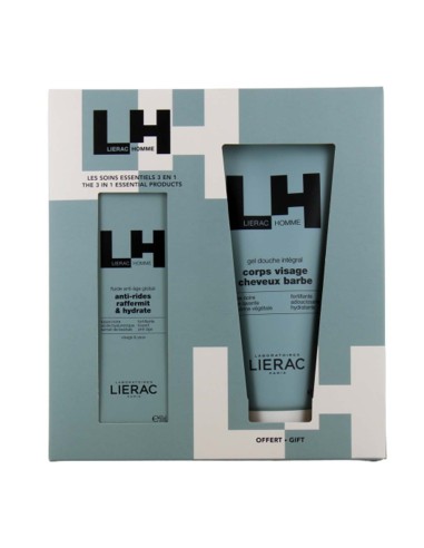 Lierac Homme Pack Fluido Antiedad Global 50ml y Gel de Ducha Integral 200ml