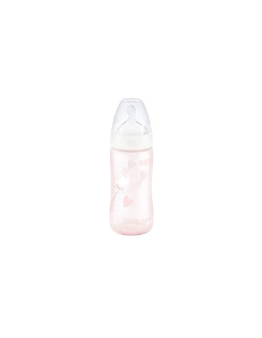 Nuk Biberón Rosa 300ml + Tetina Silicona M