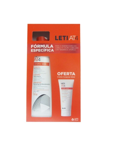 Leti AT4 Atopic Skin Pack Champú 250ml y Crema Corporal 50ml