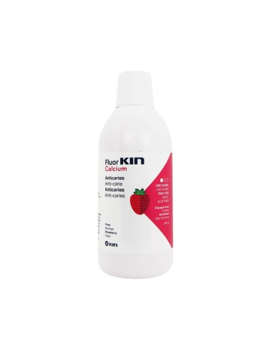 Kin Flúor Calcio Colutorio Sabor Fresa 500ml