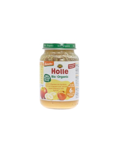 Holle Bio Tarro Manzana y Plátano con Albaricoque 6M 190g