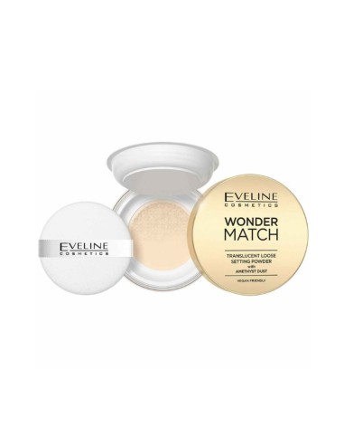 Eveline Cosmetics Wonder Match Polvo Translúcido con Polvo de Amatista 6g