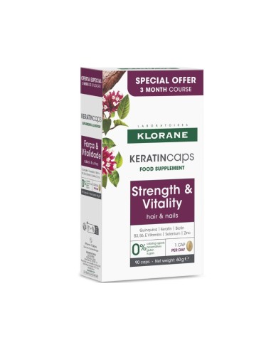 Klorane Pack KeratinCaps Suplemento Alimentar 3 Meses