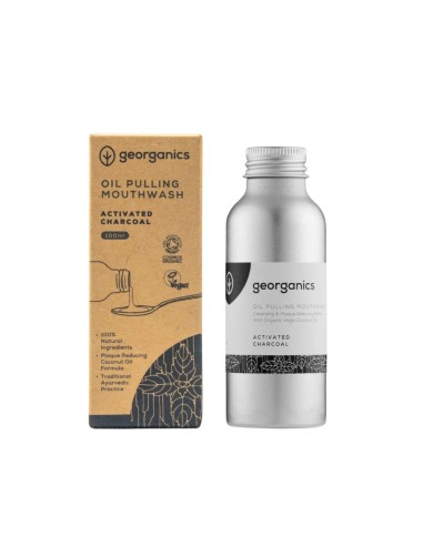 Georganics Elixir Bucal Carbón Activado y Aceite de Coco Orgánico 100ml