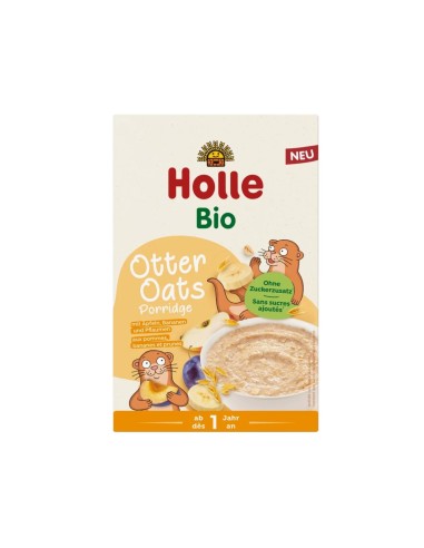 Holle Bio Papilla de Avena Integral con Plátano, Ciruela y Manzana 200g