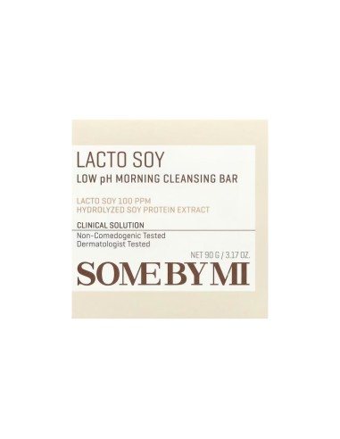 Some By Mi Lacto Soy Low pH Morning Cleansing Bar Jabón Facial 90g