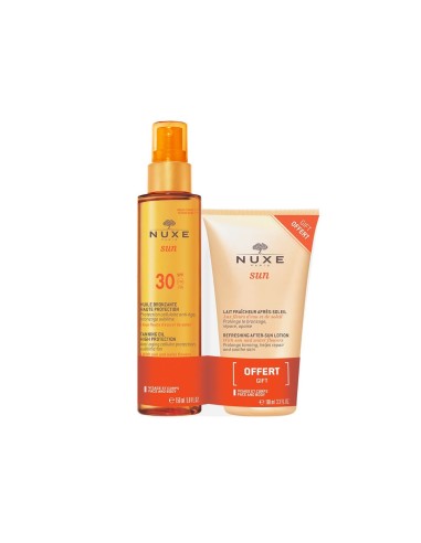 NUXE SUN PACK OIL ACEAR Bronceado High Protection SPF30 150ml + Frescura Leche Post-Solar 100ml