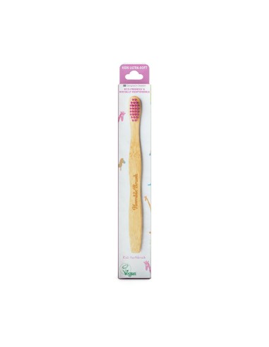 Cepillo de dientes de bambú para niños The Humble Co., morado ultra suave