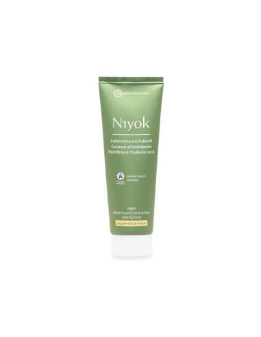 Niyok Pasta de Dientes Natural de Aceite de Coco Menta y Limón 75ml