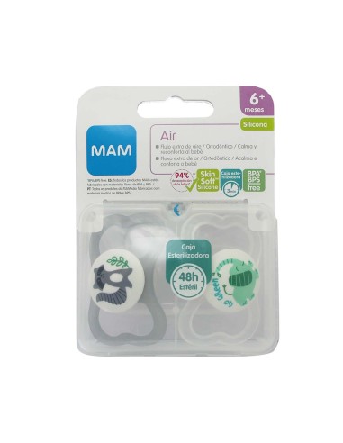Mam Air Chupete Silicona 6m Neutral 2 pcs