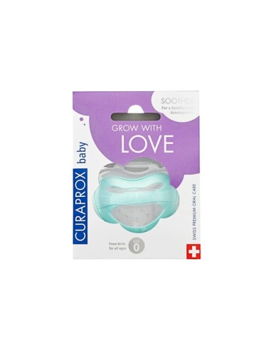 Curaprox Baby Chupete de Silicona Turquesa Tamaño 0