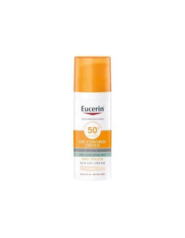 Eucerin Sun Oil Control Gel-Crema con Color Toque Seco Claro SPF50+ 50ml