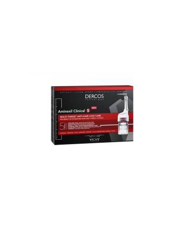 Dercos Aminexil Clinical 5 Hombre 21monodosis