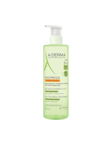 A-Derma Exomega Control Gel Lavante Emoliente 2 en 1 500ml