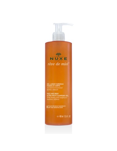 Nuxe Rêve de Miel Gel limpiador nutritivo para el rostro y el cuerpo 400ml