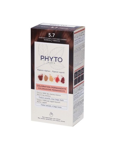 Phyto Color Colorante Permanente con Pigmentos Vegetales 5.7 Castaño Claro Marrón