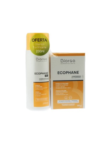Ecophane Pack Cabello y Uñas 60Caps 60Caps Champú Fortificante 200ml