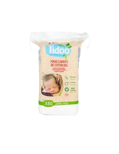 Tidoo Maxi Cuadrados de Algodón 80 unidades