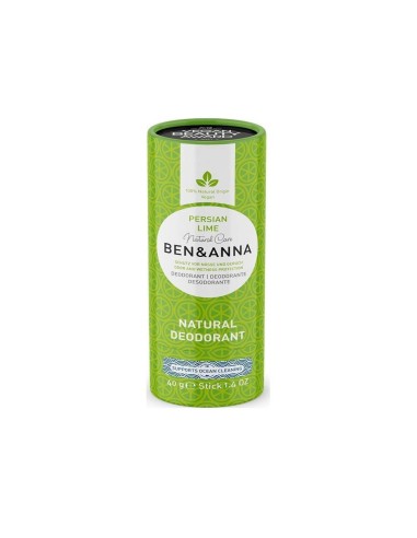 Ben Anna Desodorante Natural Stick Lima Persa Tubo de Papel 40g