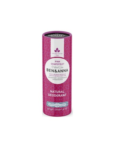 Ben Anna Desodorante Natural Pomelo Rosa Tubo de Papel 40g