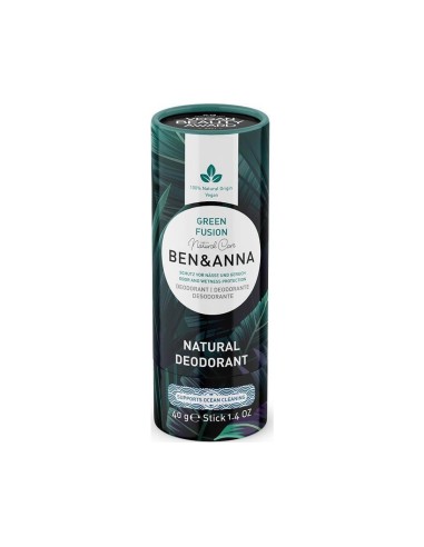 Ben Anna Desodorante Natural Fusión Verde Tubo de Papel 40g