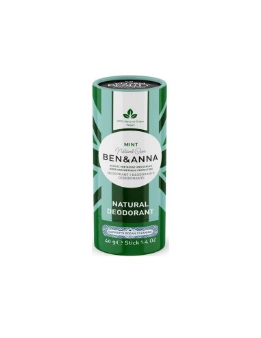 Ben Anna Desodorante Natural Menta Stick Tubo de Papel 40g