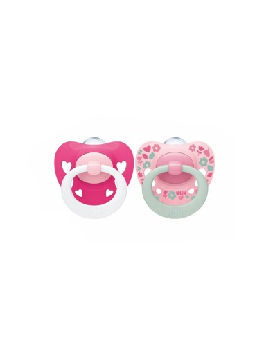 NUK Signature Chupete de silicona 6-18m x2