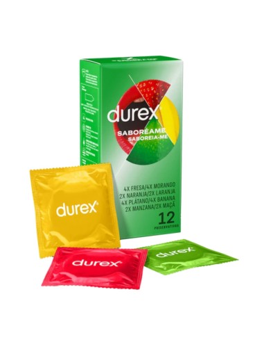 Durex Saborea-me Sabor a Frutas Preservativos 12 Unidades