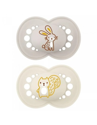 Mam Original Silicone Soother 6m Grey 2 Units