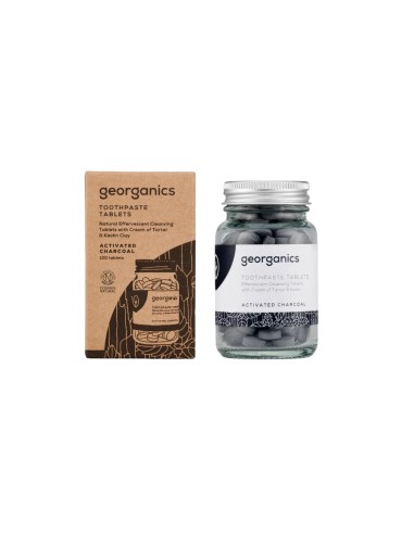 Georganics Pasta de Dientes de Carbón Vegetal Activado 120 Pastillas