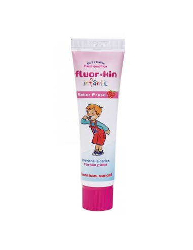 Kin Dentífrico Fluorado Infantil Fresa 50ml