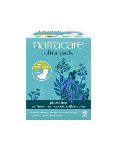 Natracare Toallitas Delgadas con Toallitas 14 Unidades