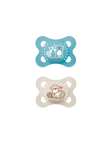 MAM Chupete Original de Silicona 2 unds Azul 2-6M