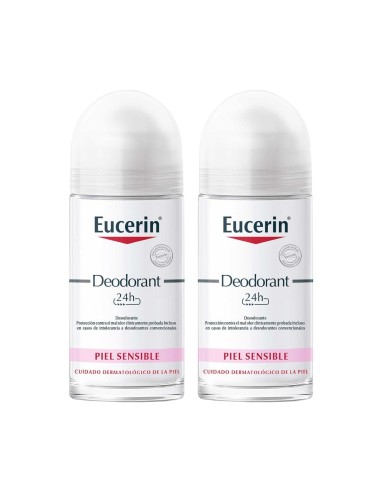 Eucerin Desodorante Roll-On 24H 50mlx2