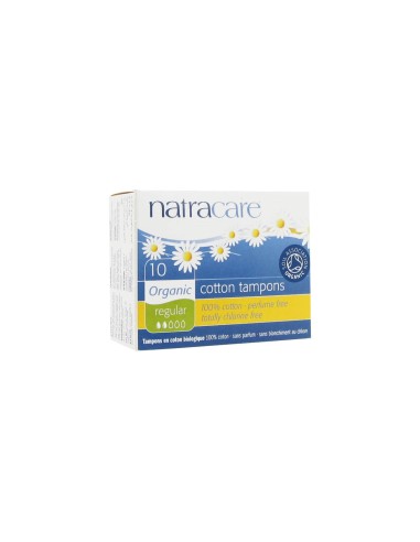 Natracare Tapones de Algodón Flujo Regular 10 unidades