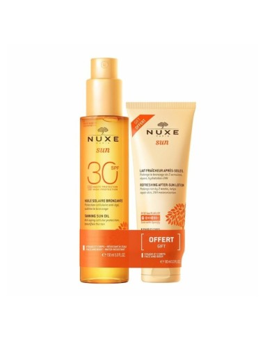 Nuxe Sun Duo Aceite Rostro y Cuerpo SPF30 + Regalo Leche Post Solar