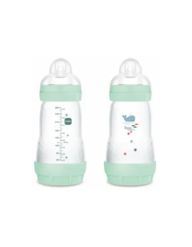 Mam Easy Start Biberón Anti-Cólicos 2m Azul 2x260ml