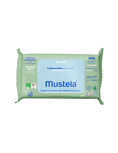 Mustela Toallitas Limpiadoras Bio 60 Unidades